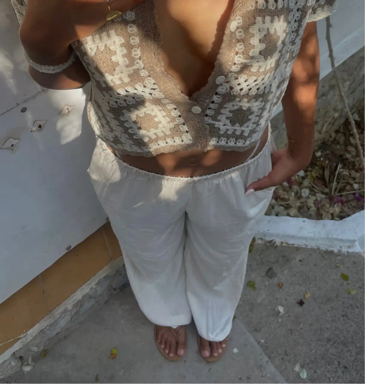 Pantalon fluide beige - Modine Studio